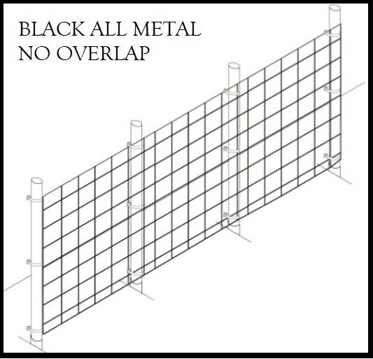 Fence Kit 112 (6 x 70 All Metal Black Fixed Knot) NEW - 110 6x70