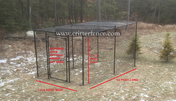 Fence Kit With Top 4 (7.5 tall x 112 Square Feet All Metal) - 685248511718