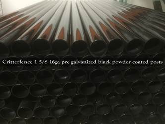 58 inch Tapered Posts With Cap (No Sleeves) CLEARANCE 7 PACKS 58" black powder coated posts with cap CLEARANCE tapered